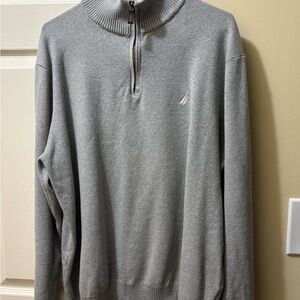 Nautica Gray Navtech quarter Zip-Up Sweater for Men Size 2xl